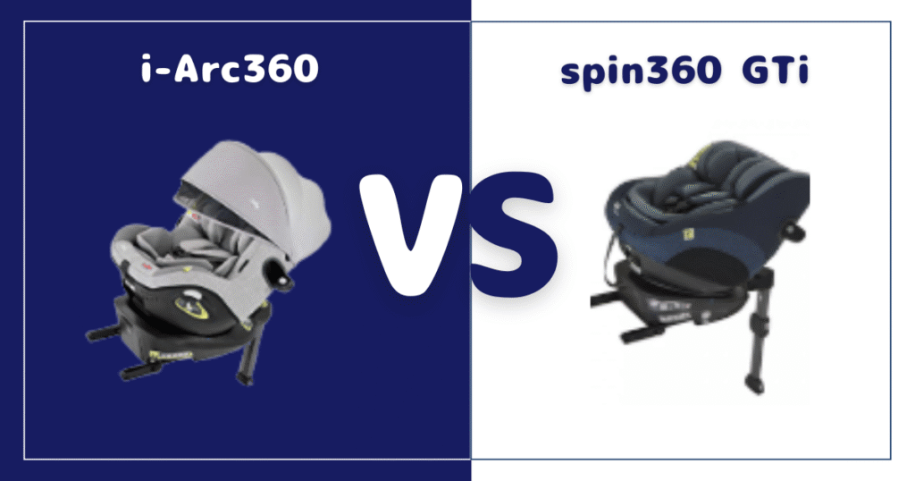 i-Arc360とspin360 GTi比較！違いは4個、おすすめはどっち？joieチャイルドシート