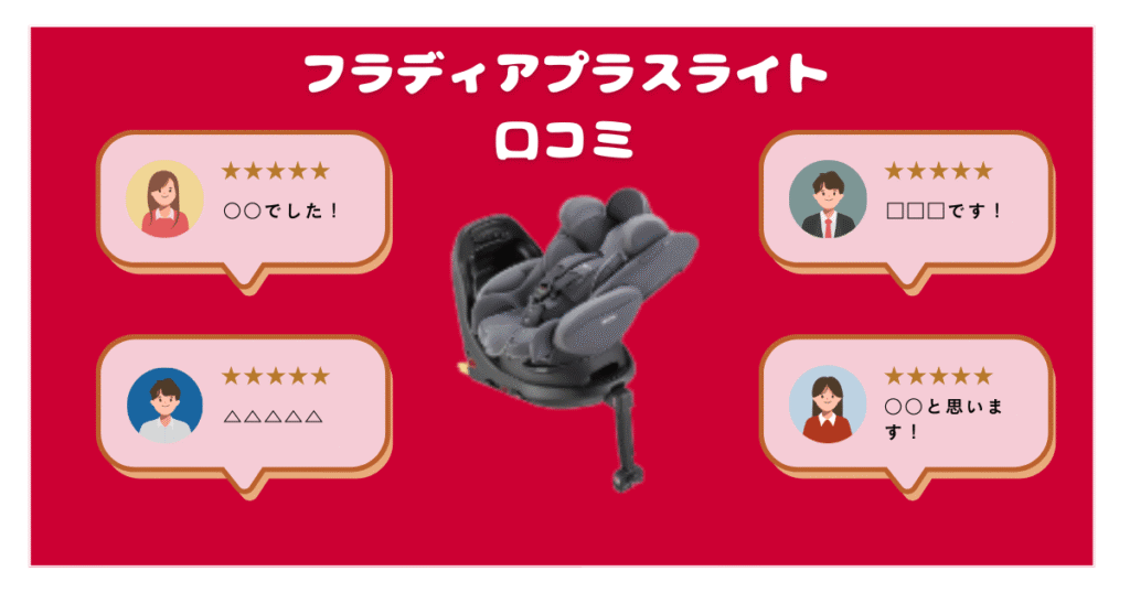 フラディアプラスライトのリアルな口コミ評判を解説！アップリカチャイルドシート