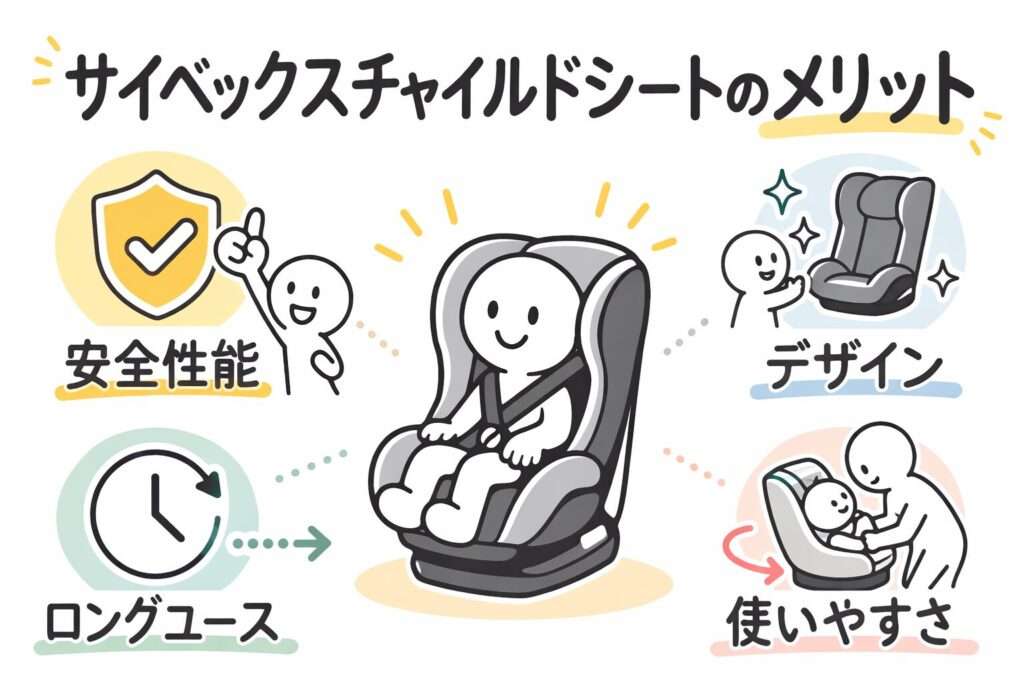 サイベックスチャイルドシートのメリット