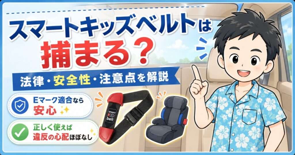 スマートキッズベルトは違反？取り締まり・捕まる事例と合法範囲